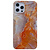 iPhone 8 hoesje - Backcover - Softcase - Marmer - Marmerprint - TPU - Oranje