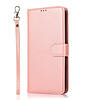 iPhone 12 Mini hoesje - Bookcase - Koord - Pasjeshouder - Portemonnee - Kunstleer - Rose Goud