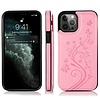 iPhone 7 hoesje - Backcover - Pasjeshouder - Portemonnee - Bloemenprint - Kunstleer - Roze