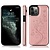 iPhone X hoesje - Backcover - Pasjeshouder - Portemonnee - Bloemenprint - Kunstleer - Rose Goud