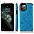 iPhone X hoesje - Backcover - Pasjeshouder - Portemonnee - Bloemenprint - Kunstleer - Blauw