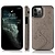 iPhone XS Max hoesje - Backcover - Pasjeshouder - Portemonnee - Bloemenprint - Kunstleer - Grijs