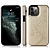 Samsung Galaxy S21 Plus hoesje - Backcover - Pasjeshouder - Portemonnee - Bloemenprint - Kunstleer - Goud