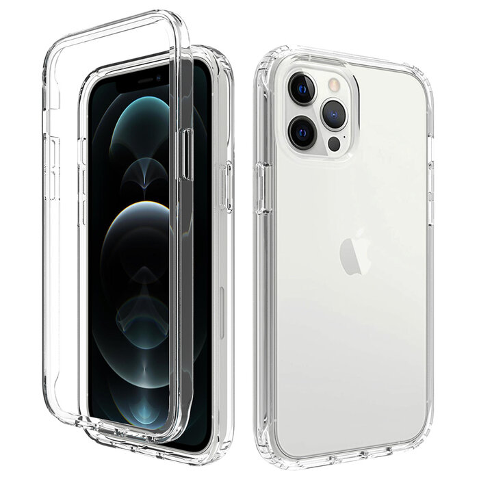 JVS Products iPhone 7 hoesje - Full body - 2 delig - Shockproof - Siliconen - TPU - Transparant