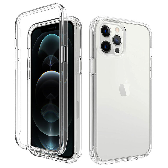 JVS Products iPhone X hoesje - Full body - 2 delig - Shockproof - Siliconen - TPU - Transparant