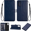 Samsung Galaxy S21 Plus hoesje - Bookcase - Pasjeshouder - Portemonnee - Koord - Kunstleer - Donkerblauw