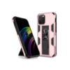 iPhone 12 Pro hoesje - Backcover - Rugged Armor - Kickstand - Extra valbescherming - Shockproof - TPU - Roze