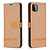 iPhone 11 Pro hoesje - Bookcase - Pasjeshouder - Portemonnee - Vintage - Stof - Kunstleer - Bruin