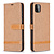 iPhone 11 Pro Max hoesje - Bookcase - Pasjeshouder - Portemonnee - Vintage - Stof - Kunstleer - Bruin