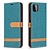 iPhone 11 Pro Max hoesje - Bookcase - Pasjeshouder - Portemonnee - Vintage - Stof - Kunstleer - Groen