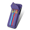 iPhone 11 hoesje - Backcover - Patroon - Pasjeshouder - Portemonnee - Kunstleer - Paars