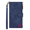 Samsung Galaxy A21S hoesje - Bookcase - Patroon - Pasjeshouder - Portemonnee - Kunstleer - Blauw