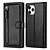 iPhone XS hoesje - Bookcase - Pasjeshouder - Portemonnee - Rits - Kunstleer - Lichtbruin