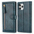 iPhone X hoesje - Bookcase - Pasjeshouder - Portemonnee - Rits - Kunstleer - Blauw
