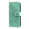 iPhone 7 hoesje - Bookcase - Pasjeshouder - Portemonnee - Bloemenprint - Kunstleer - Turquoise