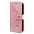 Samsung Galaxy S21 hoesje - Bookcase - Pasjeshouder - Portemonnee - Bloemenprint - Kunstleer - Rose Goud