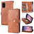 iPhone 12 hoesje - Bookcase - Pasjeshouder - Portemonnee - Luxe - Kunstleer - Bruin
