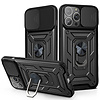 iPhone SE 2020 hoesje - Backcover - Rugged Armor - Camerabescherming - Extra valbescherming - TPU - Zwart