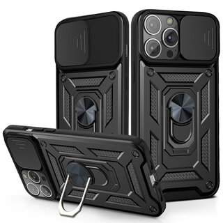 JVS Products iPhone 11 hoesje - Backcover - Rugged Armor - Camerabescherming - Extra valbescherming - TPU - Zwart
