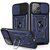iPhone 11 Pro Max hoesje - Backcover - Rugged Armor - Camerabescherming - Extra valbescherming - TPU - Blauw