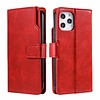 iPhone 12 Pro Max hoesje - Bookcase - Pasjeshouder - Portemonnee - Luxe - Kunstleer - Rood