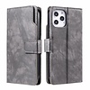 iPhone 12 Pro Max hoesje - Bookcase - Pasjeshouder - Portemonnee - Luxe - Kunstleer - Grijs