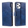 iPhone 12 Mini hoesje - Bookcase - Pasjeshouder - Portemonnee - Luxe - Kunstleer - Blauw