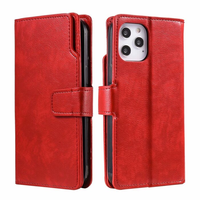JVS Products Samsung Galaxy S10 hoesje - Bookcase - Pasjeshouder - Portemonnee - Luxe - Kunstleer - Rood