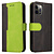 Samsung Galaxy S20 hoesje - Bookcase - Koord - Pasjeshouder - Portemonnee - Tweekleurig - Kunstleer - Zwart/Groen