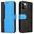 Samsung Galaxy A21S hoesje - Bookcase - Koord - Pasjeshouder - Portemonnee - Tweekleurig - Kunstleer - Zwart/Blauw