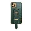 iPhone 7 hoesje - Backcover - Slangenprint - Handvat - Gesp - Kunstleer - Groen