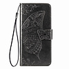 iPhone 12 Mini hoesje - Bookcase - Pasjeshouder - Portemonnee - Vlinderpatroon - Kunstleer - Zwart