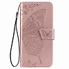 Samsung Galaxy S20 Plus hoesje - Bookcase - Pasjeshouder - Portemonnee - Vlinderpatroon - Kunstleer - Rose Goud