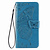 Samsung Galaxy A22 5G hoesje - Bookcase - Pasjeshouder - Portemonnee - Vlinderpatroon - Kunstleer - Blauw