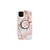 iPhone 12 Pro hoesje - Backcover - Marmer - Ringhouder - TPU - Oranje