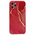 iPhone 8 hoesje - Backcover - Marmer - Marmerprint - TPU - Rood/Goud