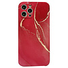 iPhone XS Max hoesje - Backcover - Marmer - Marmerprint - TPU - Rood/Goud