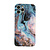 iPhone 12 hoesje - Backcover - Marmer - Marmerprint - TPU - Donkerblauw/Lichtblauw