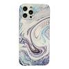 iPhone 12 Mini hoesje - Backcover - Marmer - Marmerprint - TPU - Blauw/Paars