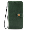 iPhone 12 Pro hoesje - Bookcase - Pasjeshouder - Portemonnee - Kunstleer - Groen