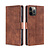 iPhone 12 Pro Max hoesje - Bookcase - Pasjeshouder - Portemonnee - Krokodil patroon - Kunstleer - Bruin