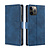 iPhone 12 Pro Max hoesje - Bookcase - Pasjeshouder - Portemonnee - Krokodil patroon - Kunstleer - Blauw