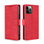 Samsung Galaxy S21 FE hoesje - Bookcase - Pasjeshouder - Portemonnee - Krokodil patroon - Kunstleer - Rood