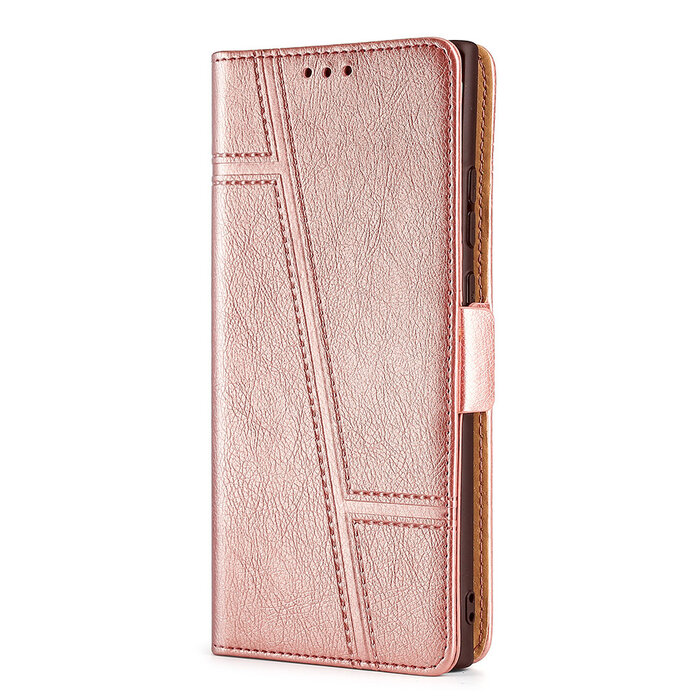 JVS Products Samsung Galaxy S20 FE hoesje - Bookcase - Pasjeshouder - Portemonnee - Patroon - Kunstleer - Rose Goud