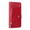 iPhone 7 hoesje - Bookcase - Koord - Pasjeshouder - Portemonnee - Rits - Kunstleer - Rood