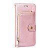 iPhone 12 hoesje - Bookcase - Koord - Pasjeshouder - Portemonnee - Rits - Kunstleer - Rose Goud