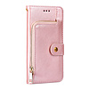 Samsung Galaxy S21 FE hoesje - Bookcase - Koord - Pasjeshouder - Portemonnee - Rits - Kunstleer - Rose Goud