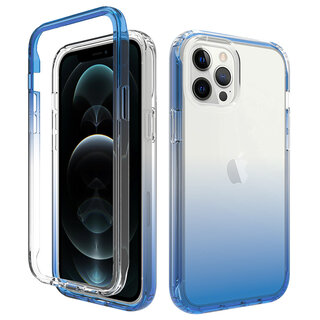 JVS Products iPhone 13 hoesje - Full body - 2 delig - Shockproof - Siliconen - TPU - Blauw