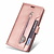 iPhone 13 hoesje - Bookcase - Koord - Pasjeshouder - Portemonnee - Rits - Kunstleer - Rose Goud