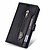 iPhone 13 Pro Max hoesje - Bookcase - Koord - Pasjeshouder - Portemonnee - Rits - Kunstleer - Zwart